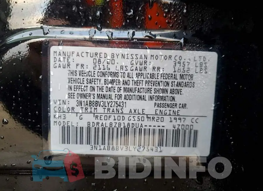 3N1AB8BV3LY275431 Photo# 13