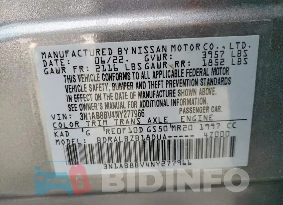 3N1AB8BV4NY277966 Photo# 13