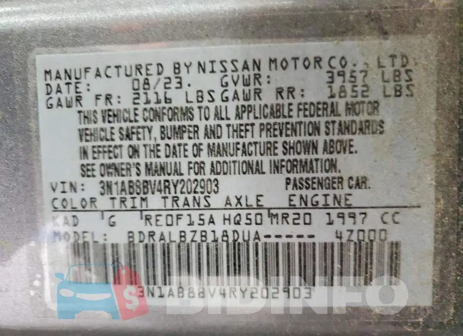 3N1AB8BV4RY202903 Photo# 12