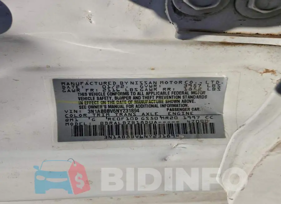 3N1AB8BV6NY231894 Photo# 12