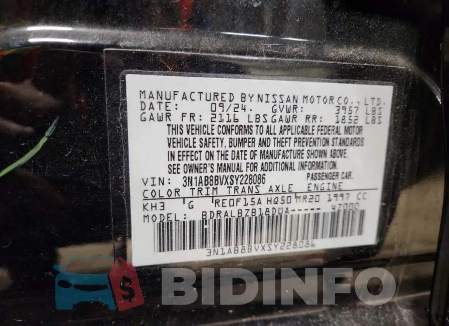3N1AB8BVXSY228086 Photo# 12