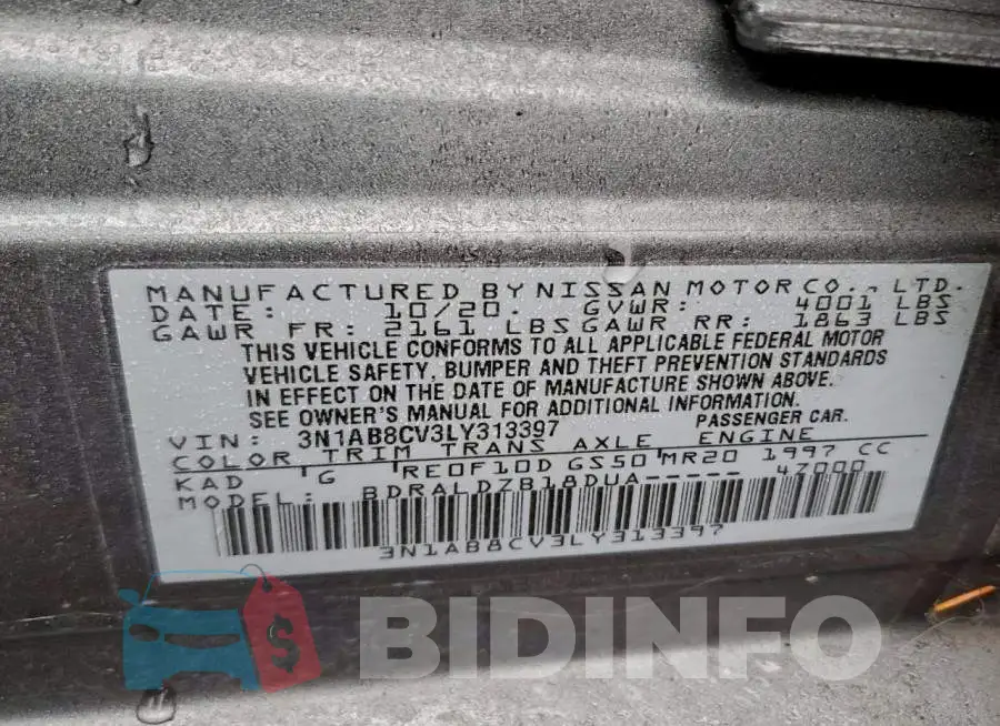3N1AB8CV3LY313397 Photo# 12