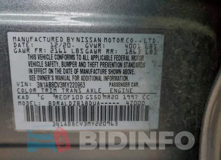 3N1AB8CV3MY220963 Photo# 12
