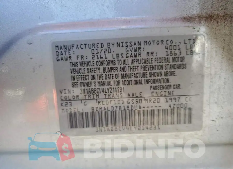 3N1AB8CV4LY214281 Photo# 12
