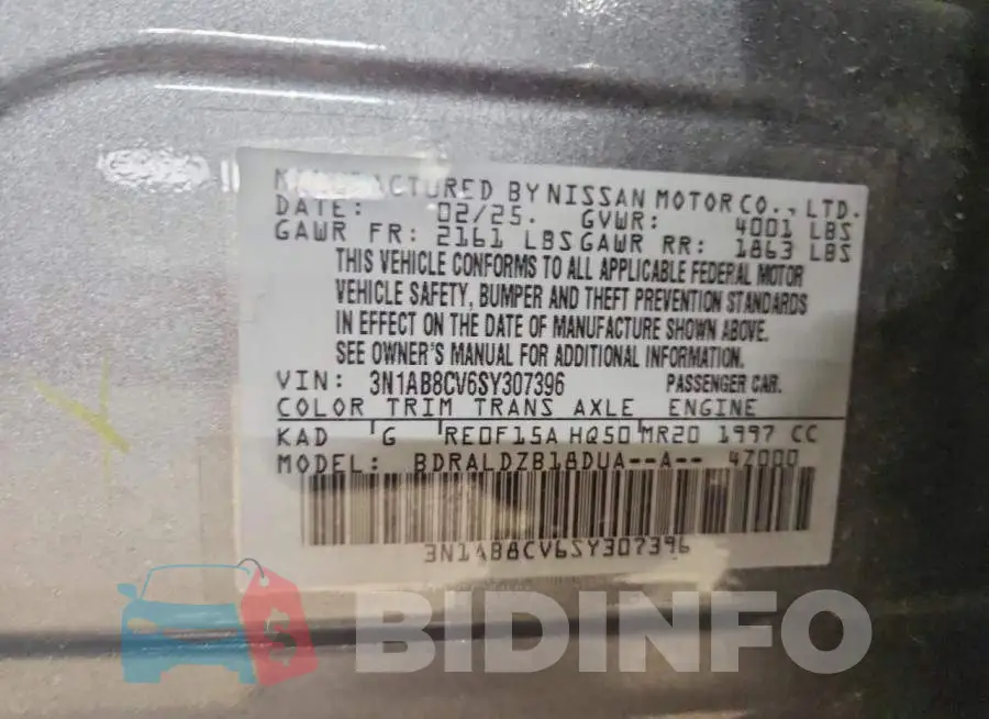 3N1AB8CV6SY307396 Photo# 12