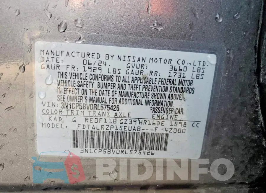 3N1CP5BV0RL575426 Photo# 13