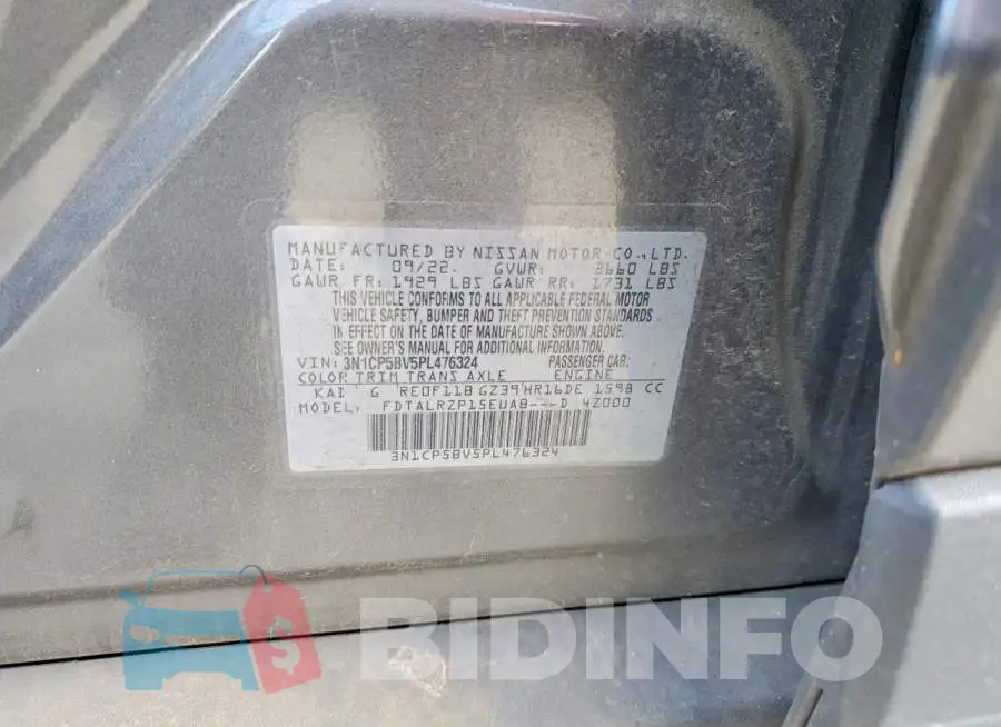 3N1CP5BV5PL476324 Photo# 14