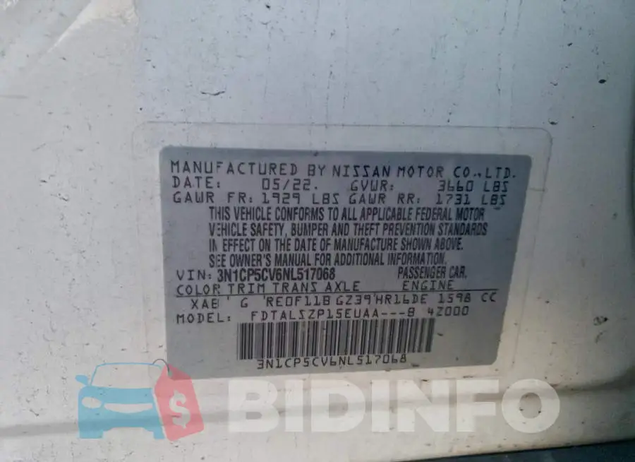3N1CP5CV6NL517068 Photo# 13