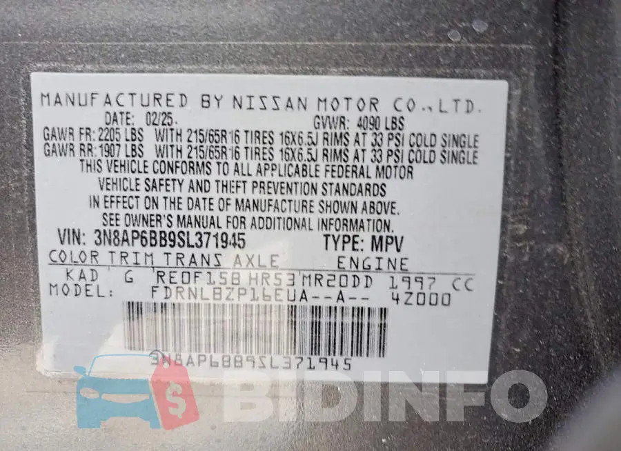 3N8AP6BB9SL371945 Photo# 12