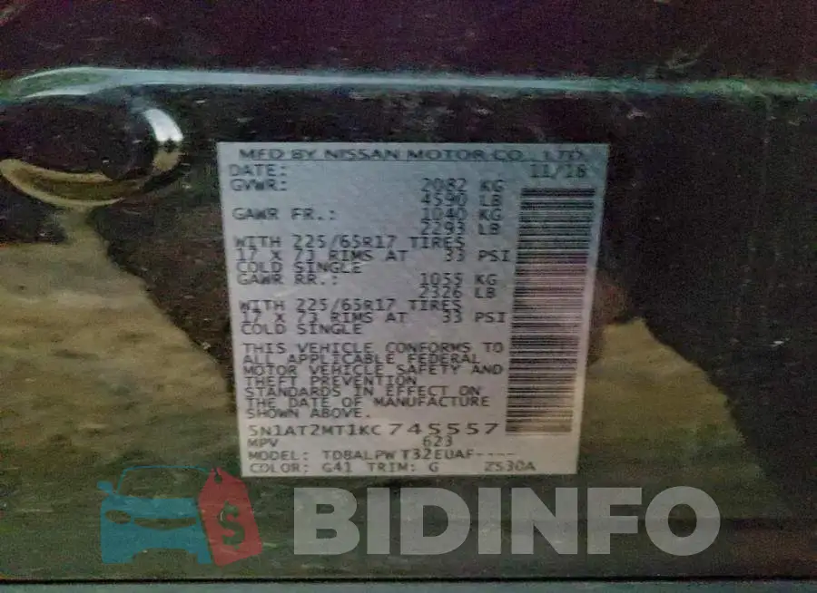 5N1AT2MT1KC745557 Photo# 13