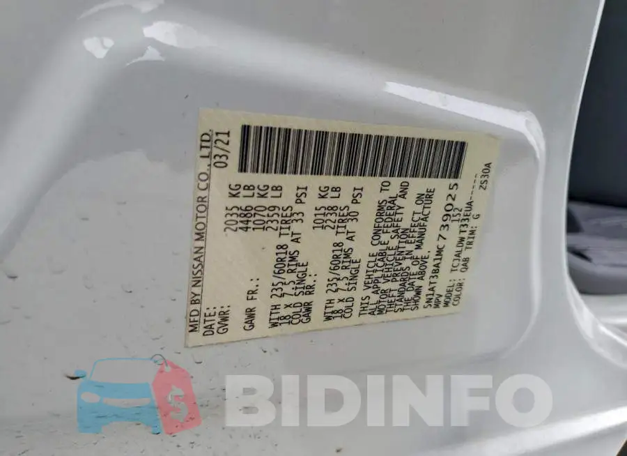 5N1AT3BA1MC739025 Photo# 14