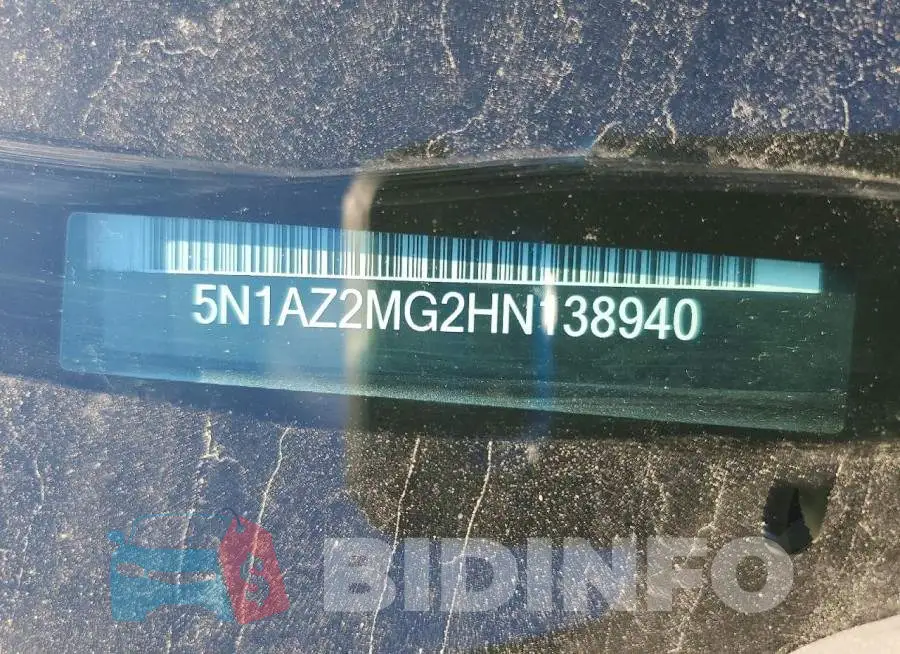 5N1AZ2MG2HN138940 Photo# 14