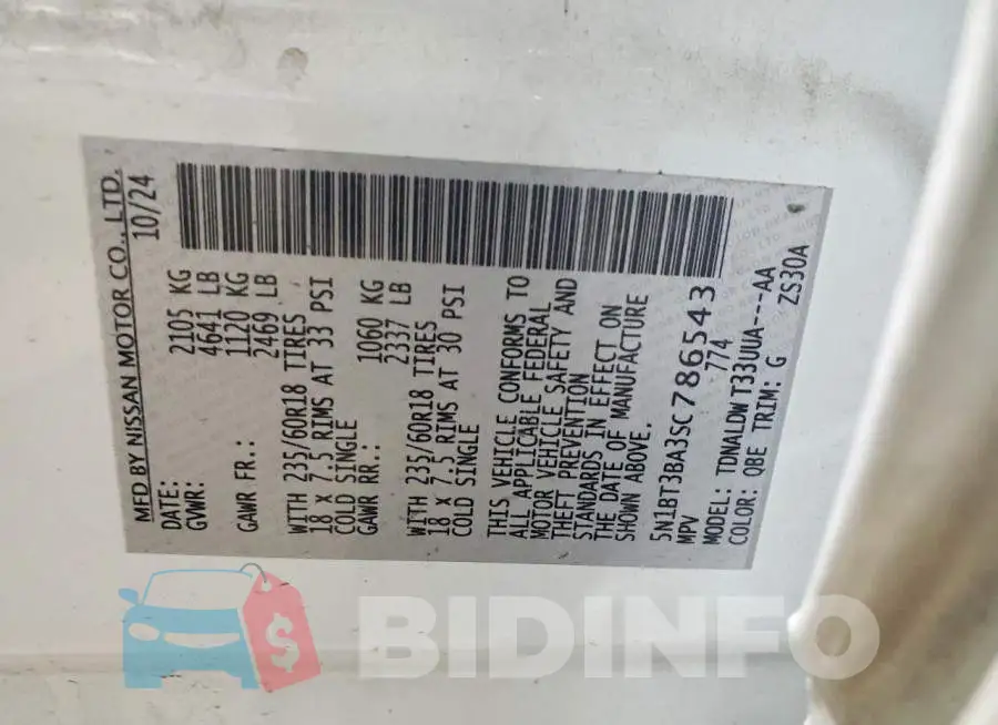 5N1BT3BA3SC786543 Photo# 14