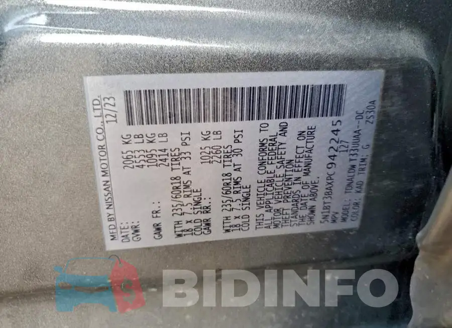 5N1BT3BAXPC942245 Photo# 13