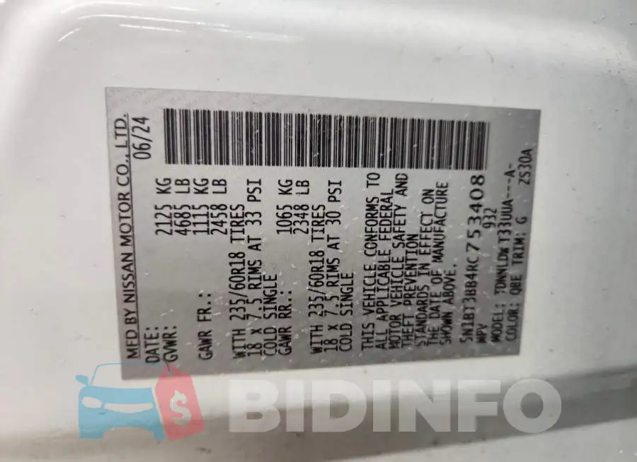 5N1BT3BB4RC753408 Photo# 13