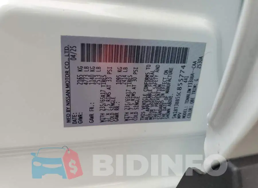 5N1BT3BB5SC855774 Photo# 13