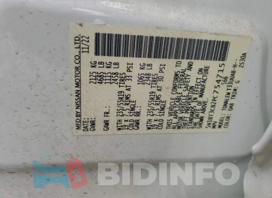 5N1BT3CB2PC754715 Photo# 13