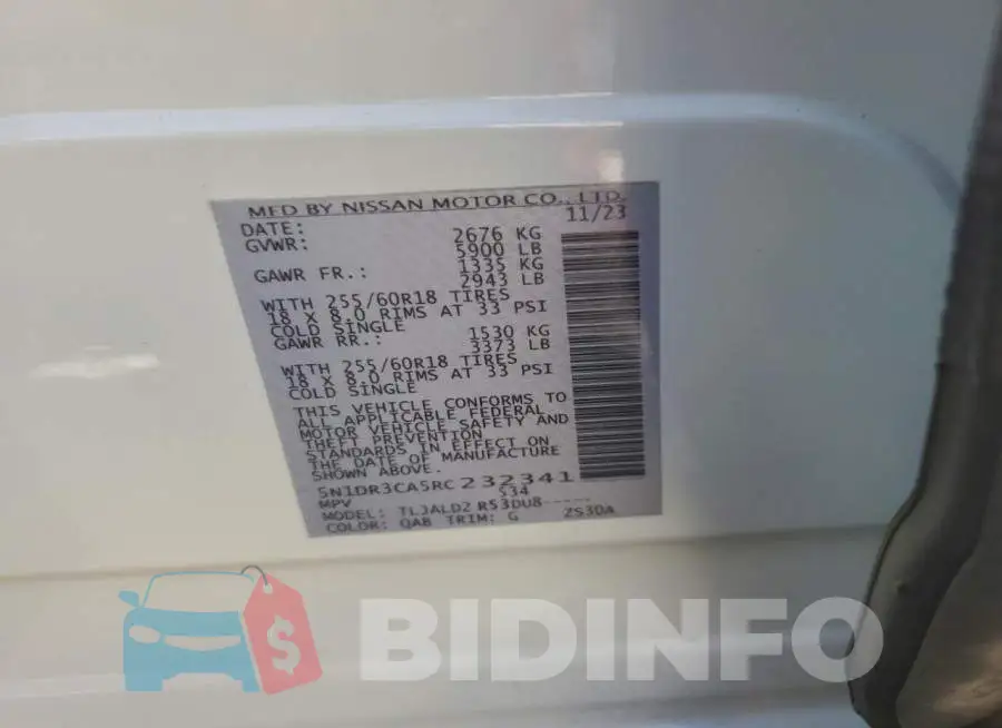 5N1DR3CA5RC232341 Photo# 14