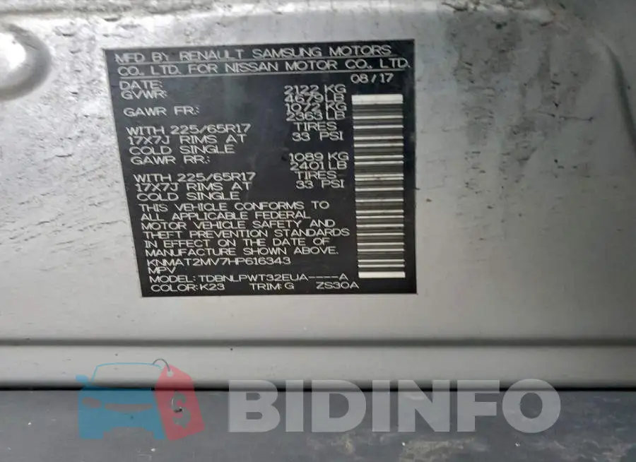 KNMAT2MV7HP616343 Photo# 14