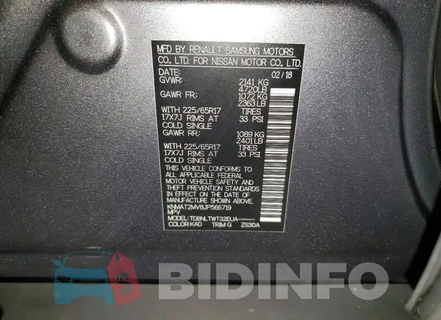 KNMAT2MV8JP566719 Photo# 14