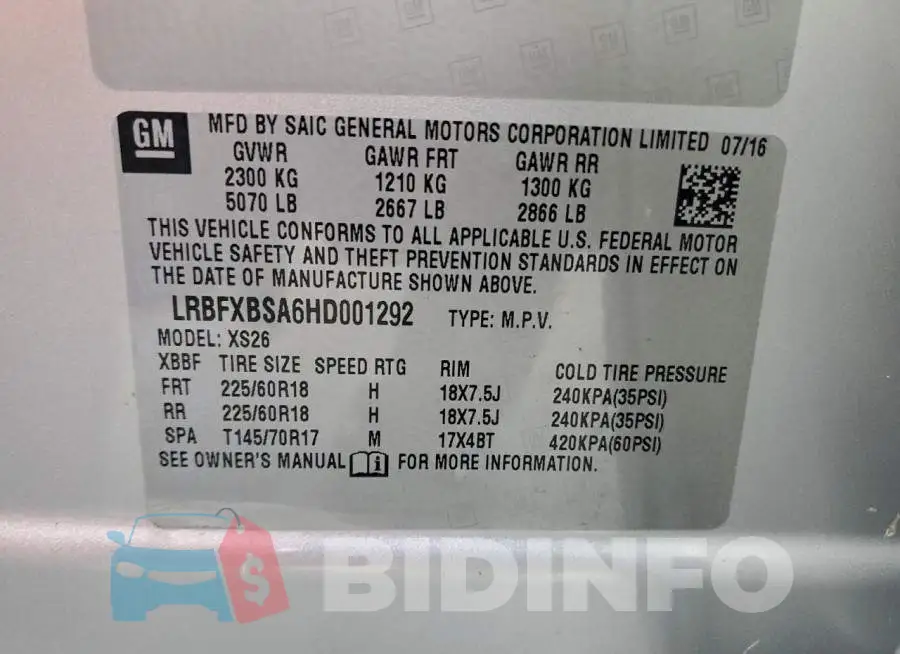 LRBFXBSA6HD001292 Photo# 12