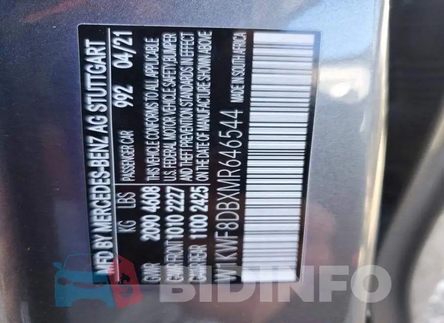 W1KWF8DBXMR646544 Photo# 12
