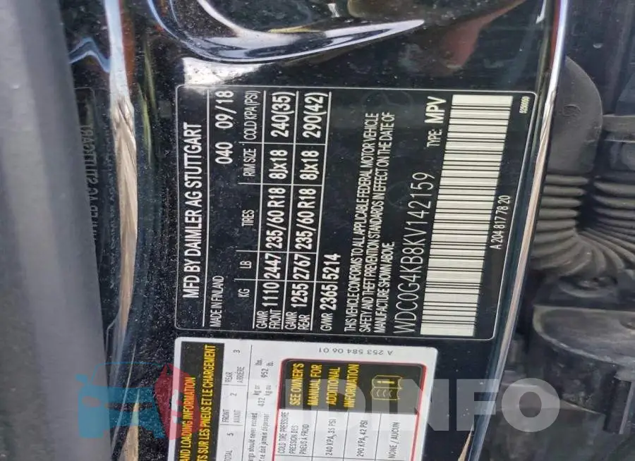 WDC0G4KB8KV142159 Photo# 12