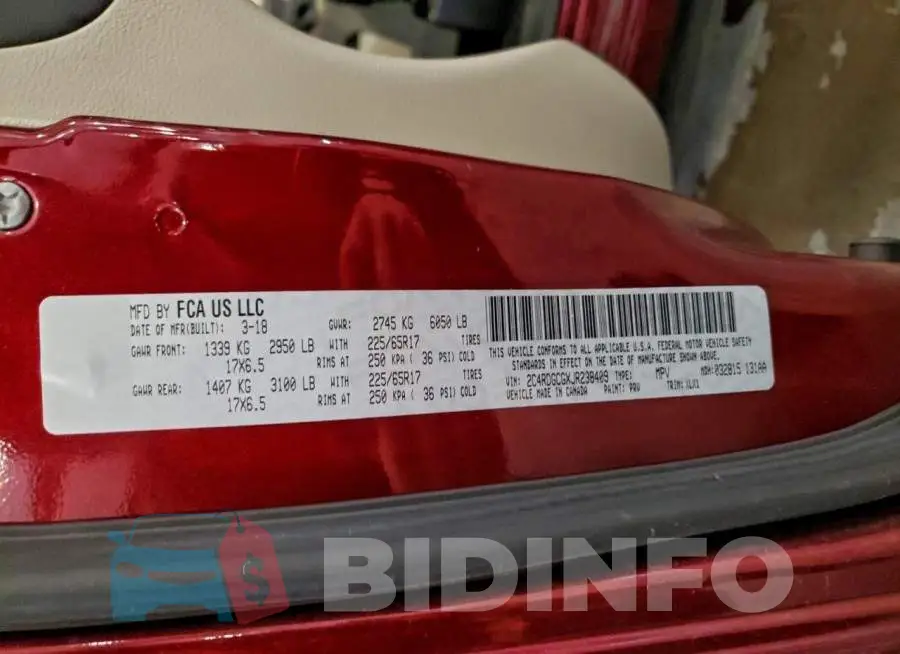 2C4RDGCGXJR238409 Photo# 13