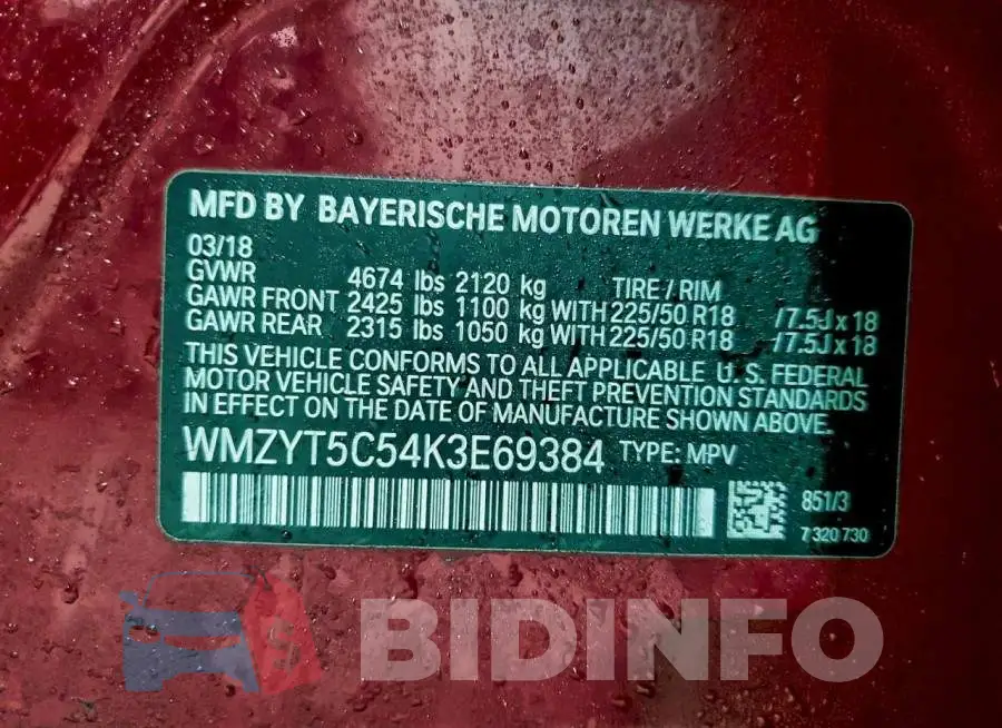 WMZYT5C54K3E69384 Photo# 12