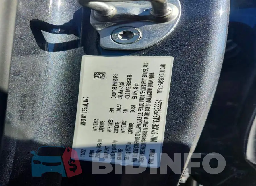 5YJ3E1EA2PF422224 Photo# 12