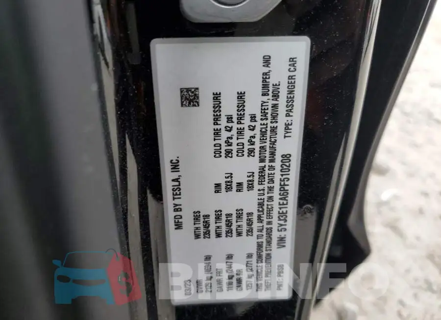 5YJ3E1EA6PF510208 Photo# 13