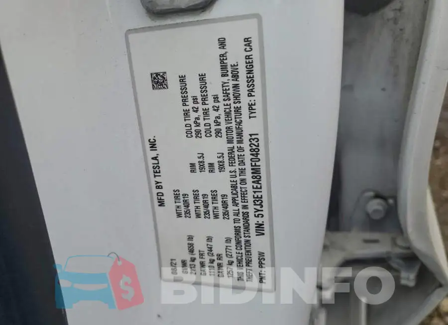 5YJ3E1EA8MF048231 Photo# 12