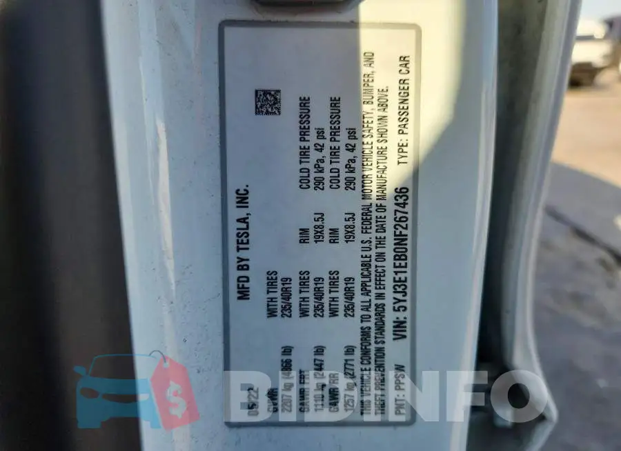 5YJ3E1EB0NF267436 Photo# 12