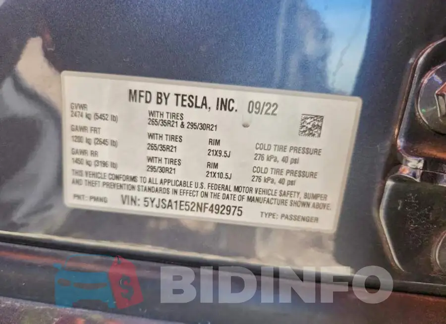 5YJSA1E52NF492975 Photo# 13
