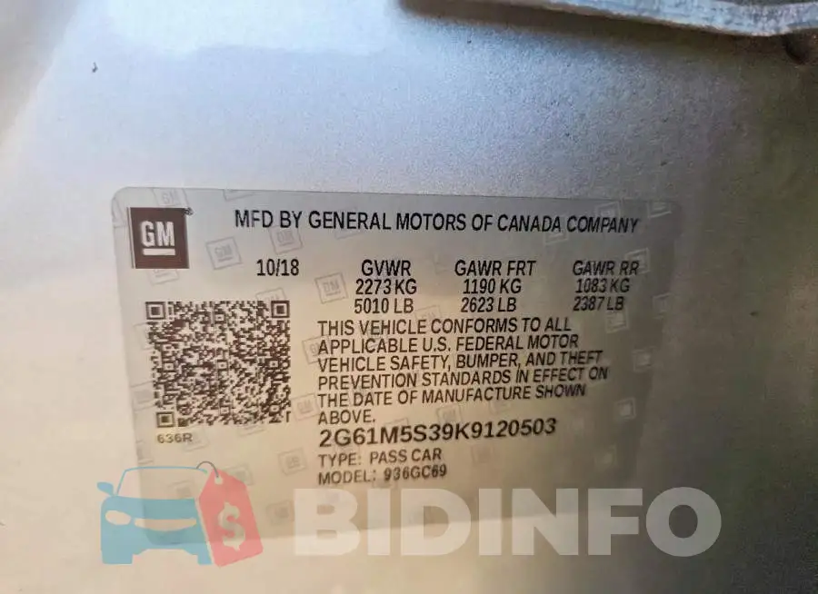 2G61M5S39K9120503 Photo# 12