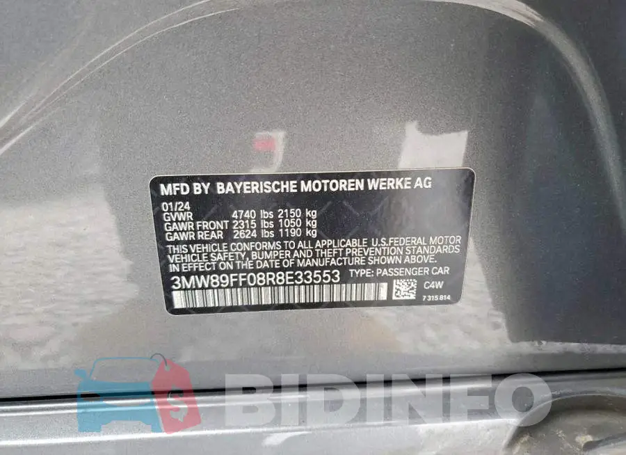 3MW89FF08R8E33553 Photo# 12