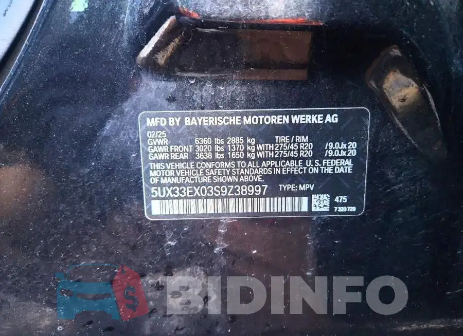 5UX33EX03S9Z38997 Photo# 13