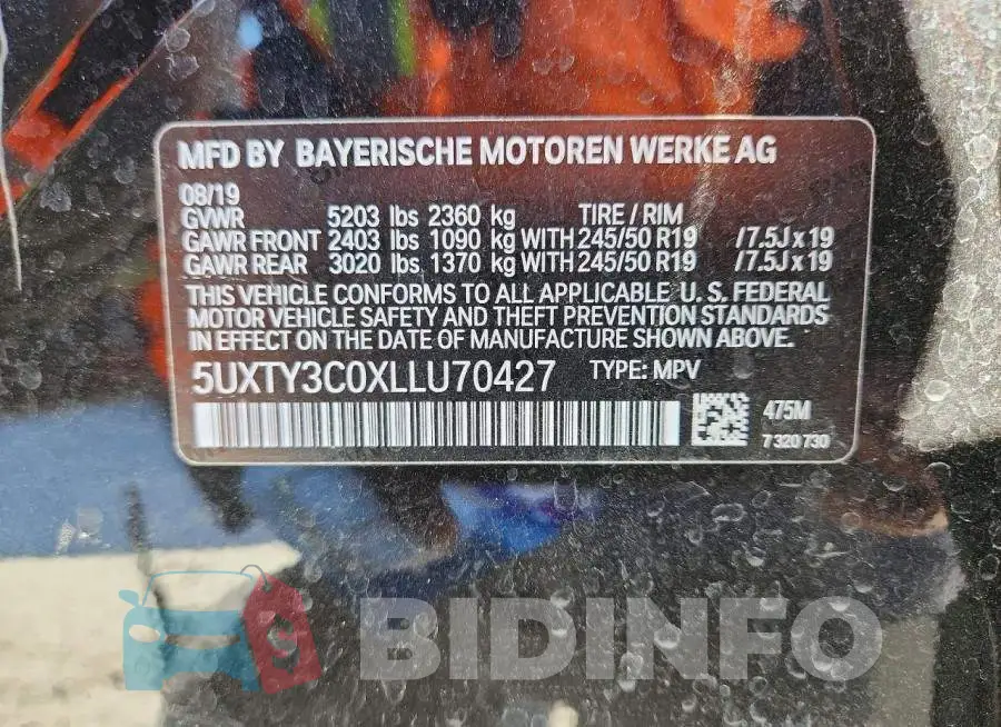 5UXTY3C0XLLU70427 Photo# 13