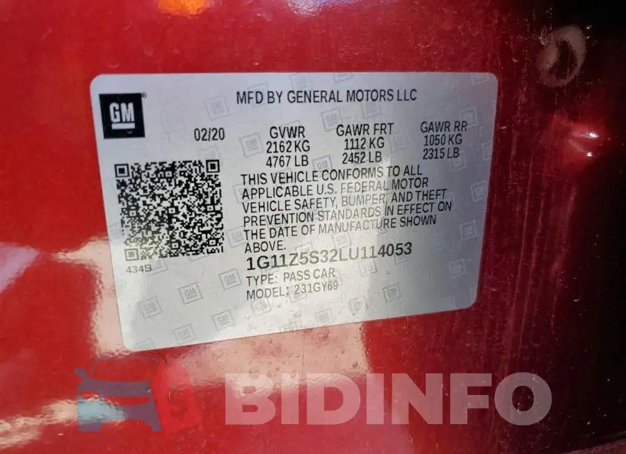 1G11Z5S32LU114053 Photo# 12
