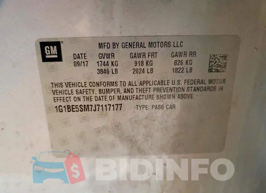 1G1BE5SM7J7117177 Photo# 13