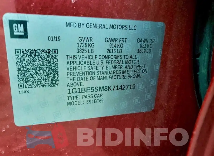 1G1BE5SM8K7142719 Photo# 12