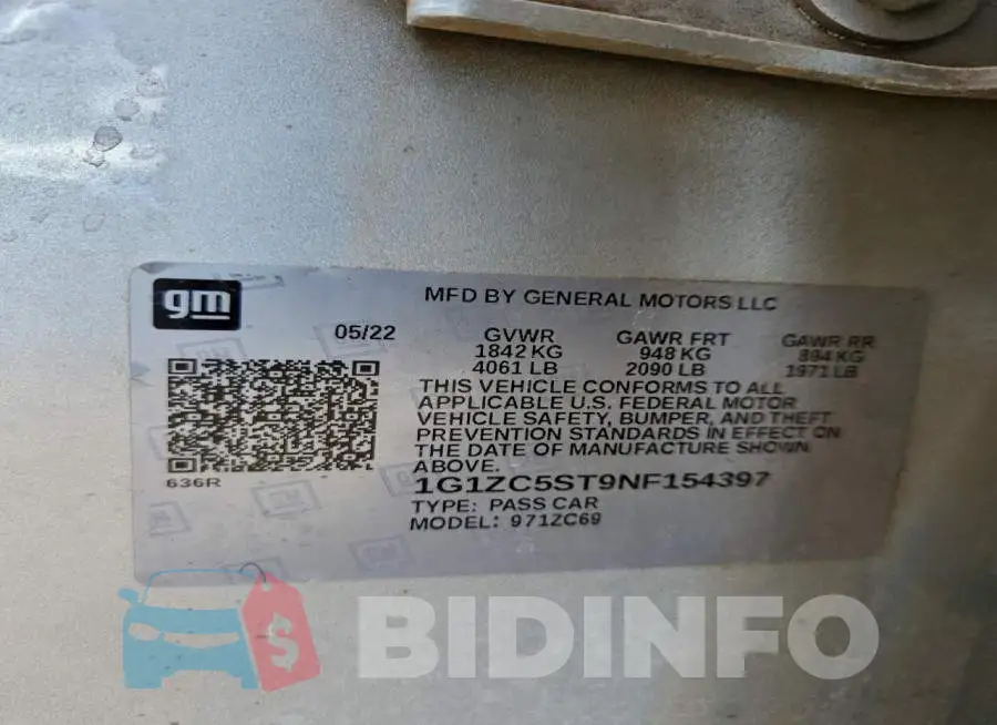 1G1ZC5ST9NF154397 Photo# 12