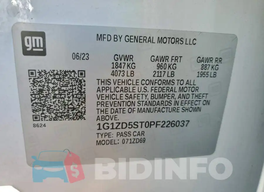1G1ZD5ST0PF226037 Photo# 12