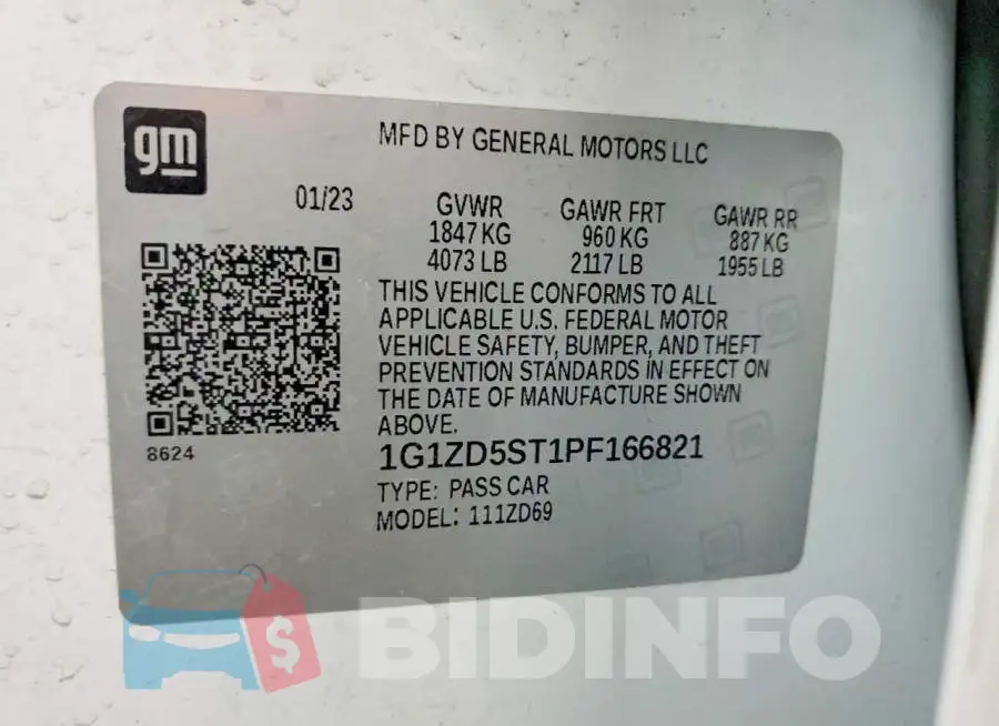 1G1ZD5ST1PF166821 Photo# 12