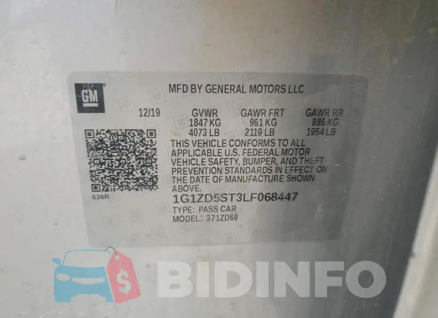 1G1ZD5ST3LF068447 Photo# 12