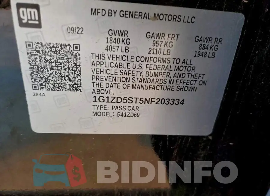 1G1ZD5ST5NF203334 Photo# 12
