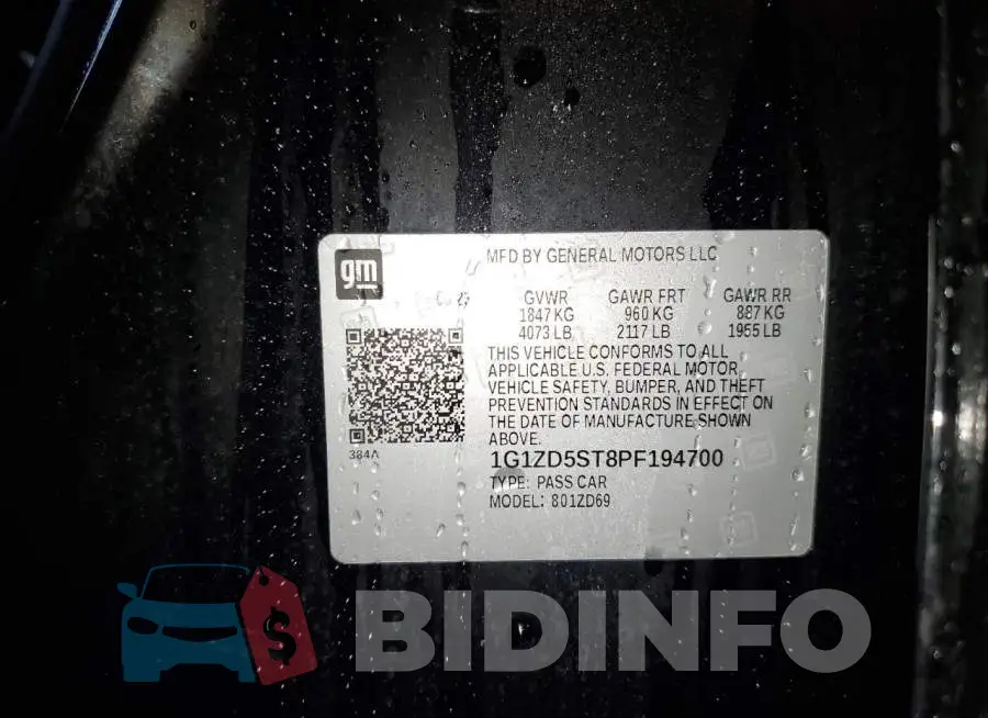 1G1ZD5ST8PF194700 Photo# 12