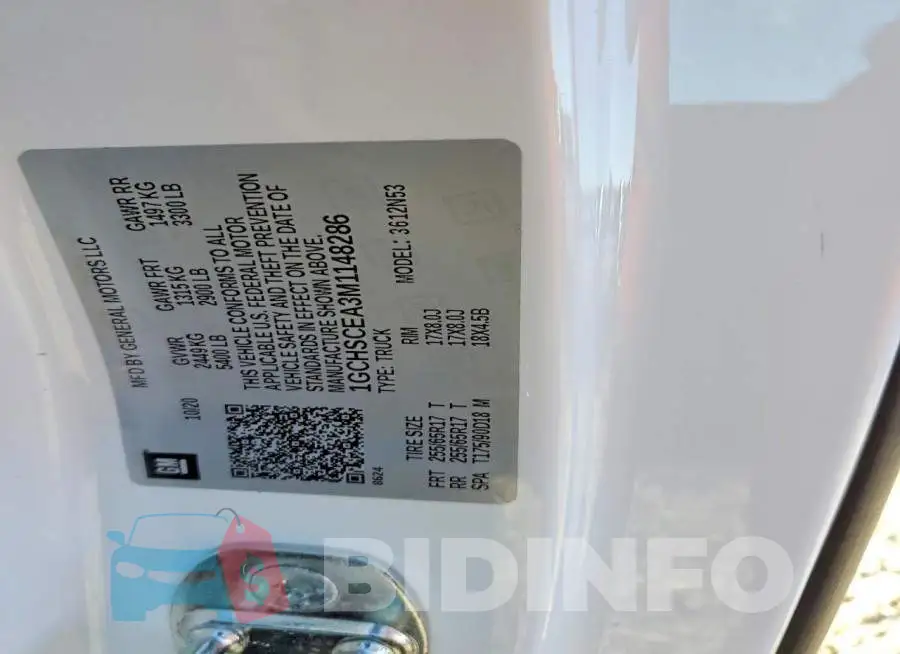 1GCHSCEA3M1148286 Photo# 12