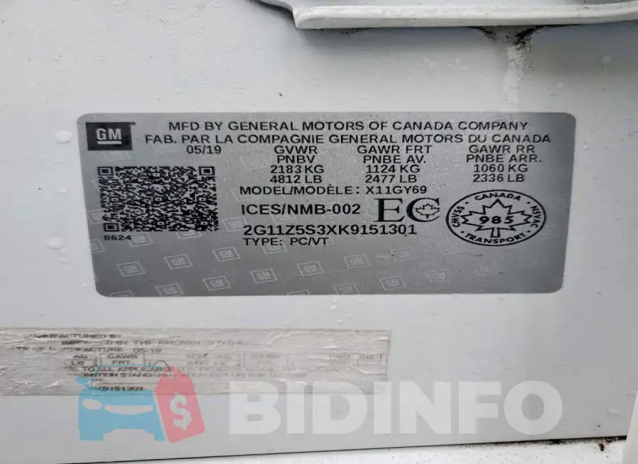 2G11Z5S3XK9151301 Photo# 12