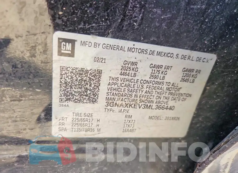 3GNAXKEV3ML366440 Photo# 12